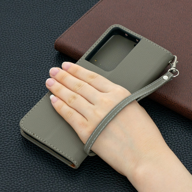 For Samsung Galaxy S21 Ultra 5G Litchi Texture Pure Color Horizontal Flip Leather Case with Holder & Card Slots & Wallet & Lanyard