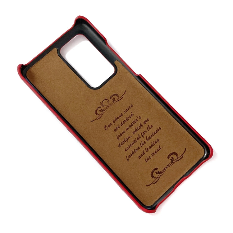 For Huawei P40 Pro Ostrich Texture Head-layer Cowhide Leather Back Cover Case
