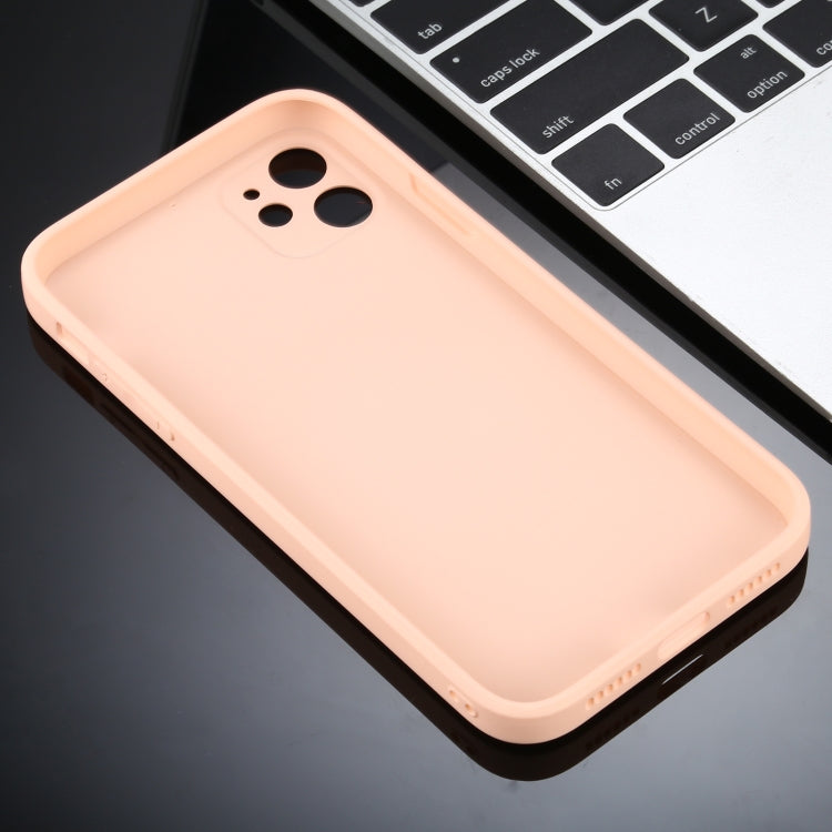 For iPhone 11 Pro Solid Color Glass + Silicone Protective Case
