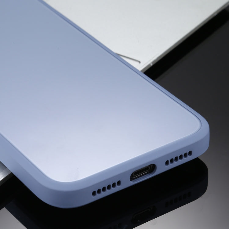 For iPhone 11 Pro Max Solid Color Glass + Silicone Protective Case
