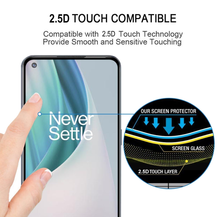 For OnePlus Nord N10 5G 25 PCS Full Glue Full Screen Tempered Glass Film