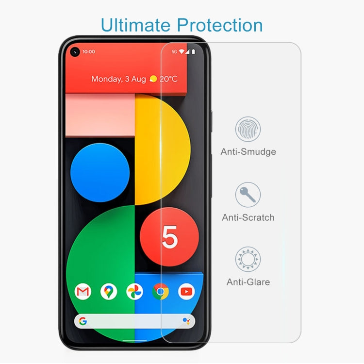 For Google Pixel 5 10 PCS 0.26mm 9H 2.5D Tempered Glass Film
