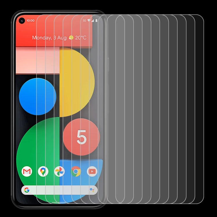 For Google Pixel 5 10 PCS 0.26mm 9H 2.5D Tempered Glass Film