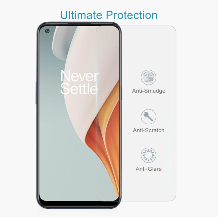 For OnePlus Nord N100 50 PCS 0.26mm 9H 2.5D Tempered Glass Film
