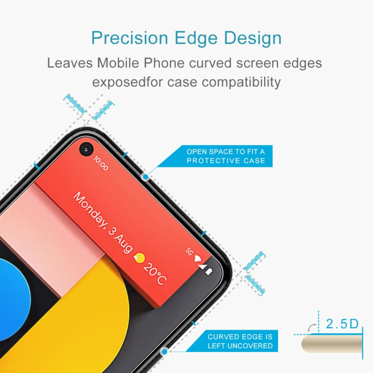 For Google Pixel 5 50 PCS 0.26mm 9H 2.5D Tempered Glass Film