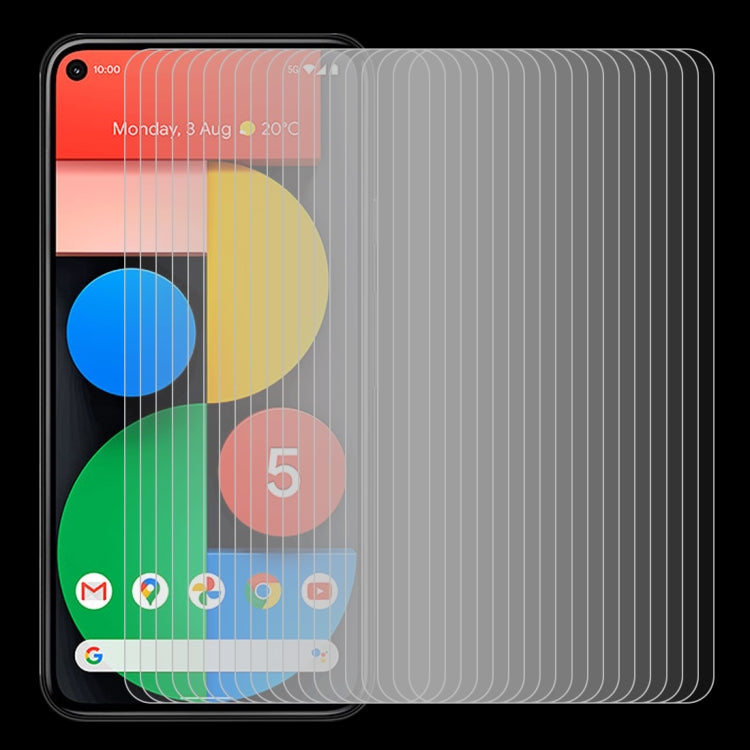 For Google Pixel 5 50 PCS 0.26mm 9H 2.5D Tempered Glass Film