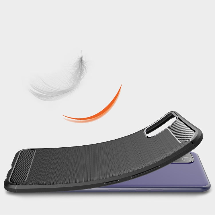 For LG K42 Brushed Texture Carbon Fiber TPU Case