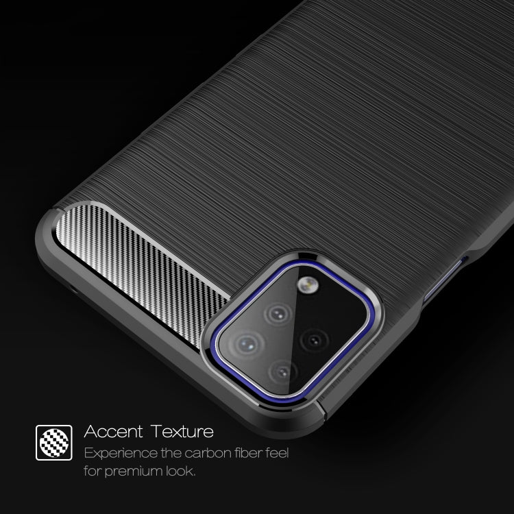 For LG K42 Brushed Texture Carbon Fiber TPU Case