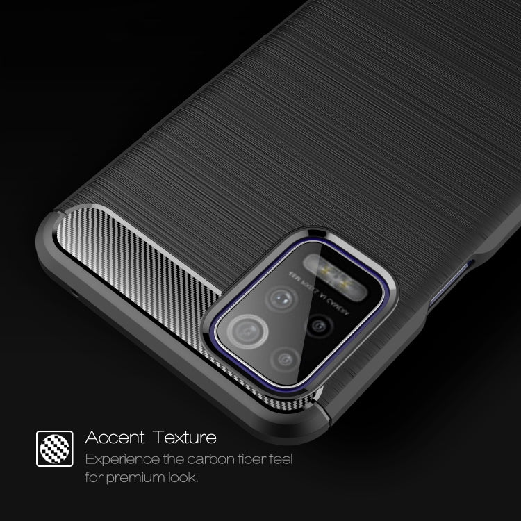 For LG K52 Brushed Texture Carbon Fiber TPU Case