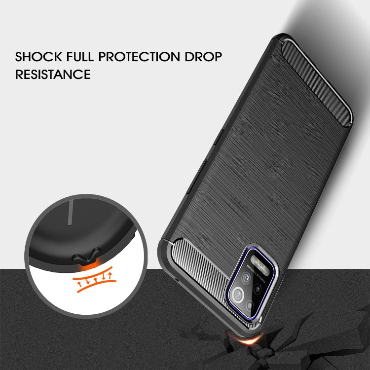 For LG K52 Brushed Texture Carbon Fiber TPU Case