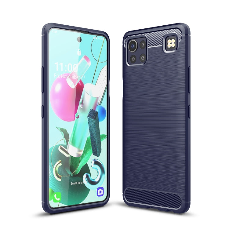 For LG K92 5G Brushed Texture Carbon Fiber TPU Case