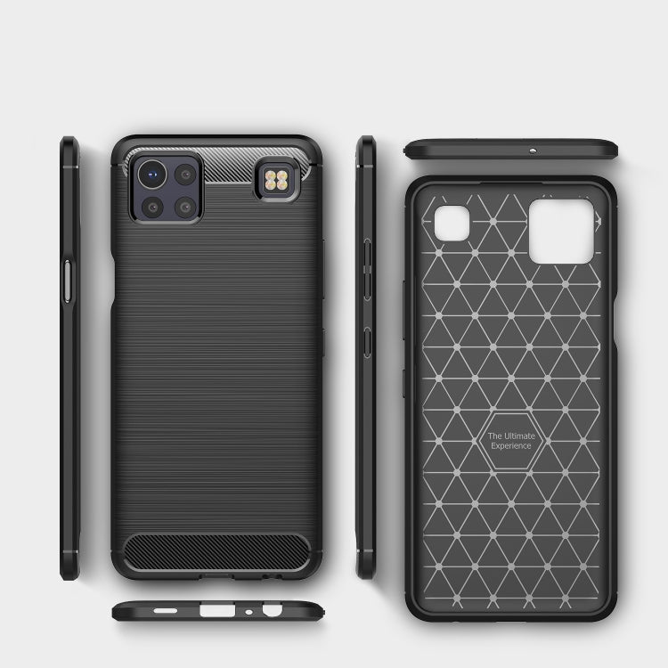 For LG K92 5G Brushed Texture Carbon Fiber TPU Case