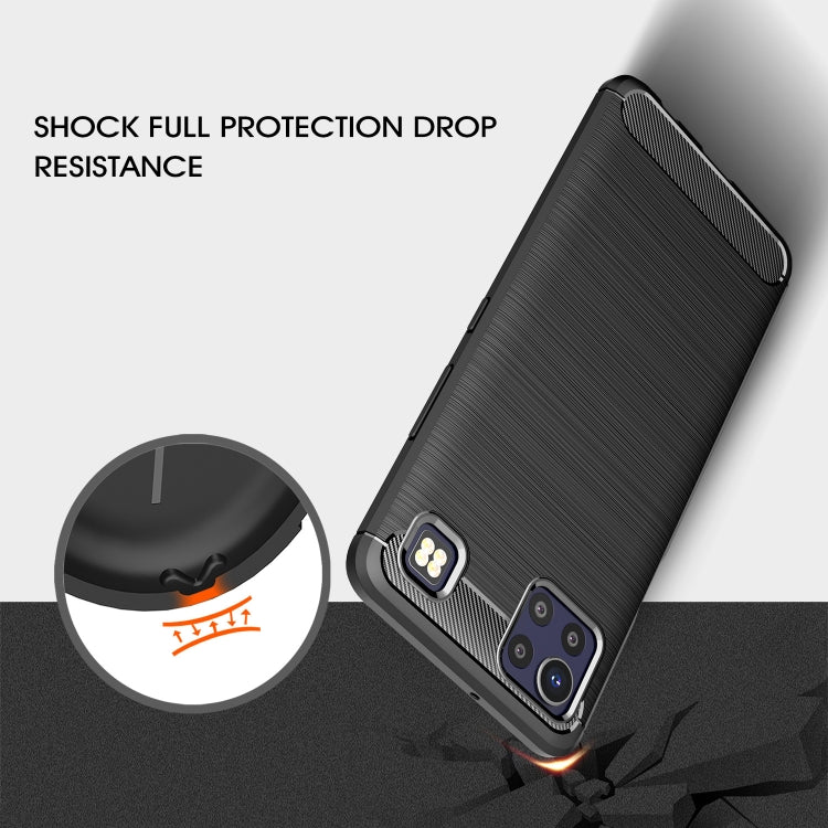 For LG K92 5G Brushed Texture Carbon Fiber TPU Case