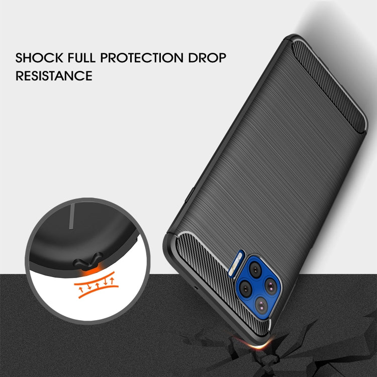 For Motorola Moto G 5G Plus Brushed Texture Carbon Fiber TPU Case
