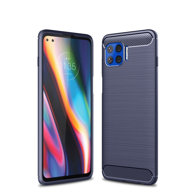 For Motorola Moto G 5G Plus Brushed Texture Carbon Fiber TPU Case
