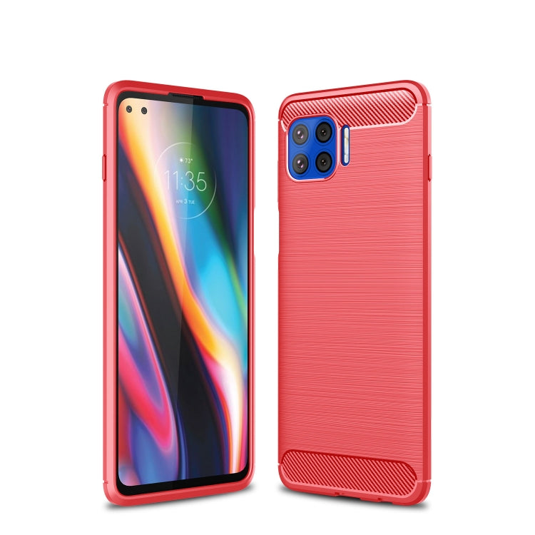 For Motorola Moto G 5G Plus Brushed Texture Carbon Fiber TPU Case