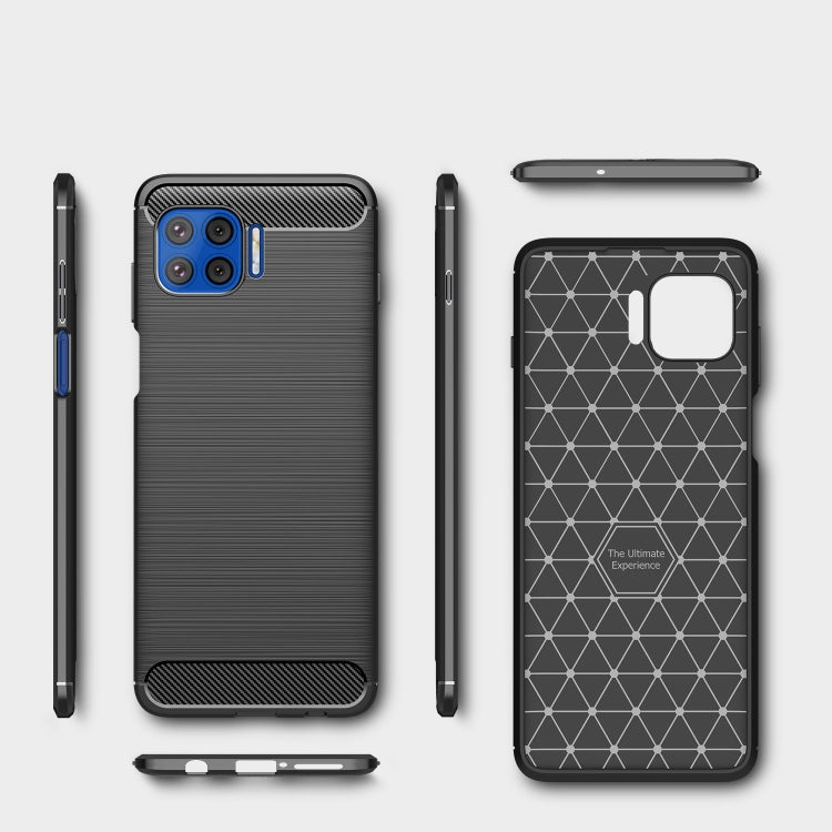 For Motorola Moto G 5G Plus Brushed Texture Carbon Fiber TPU Case