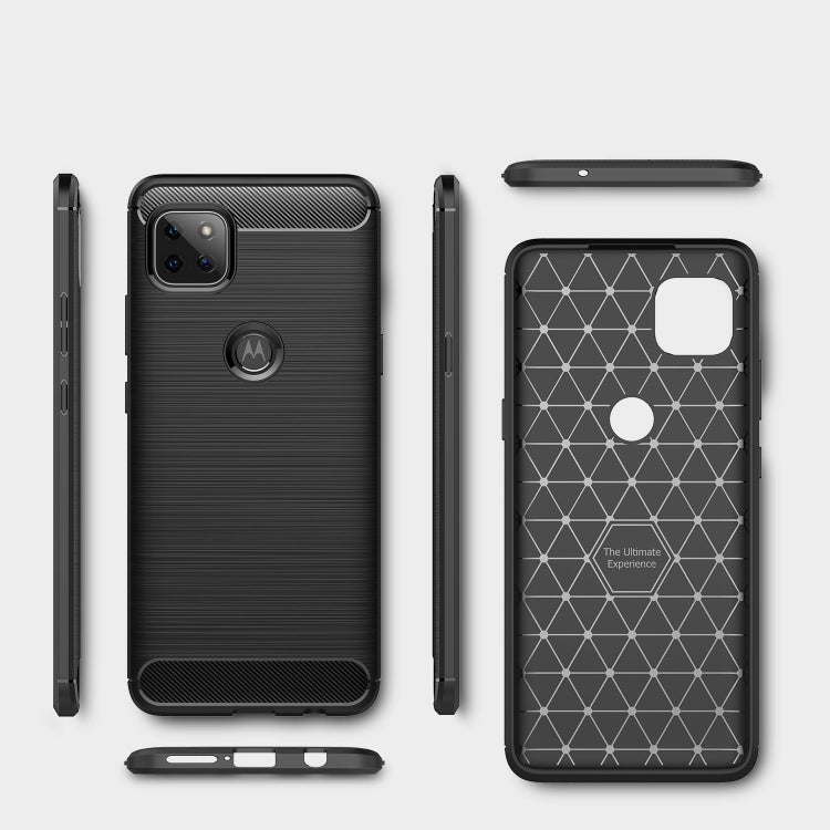 For Motorola Moto G 5G Brushed Texture Carbon Fiber TPU Case