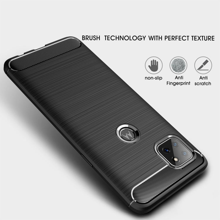 For Motorola Moto G 5G Brushed Texture Carbon Fiber TPU Case