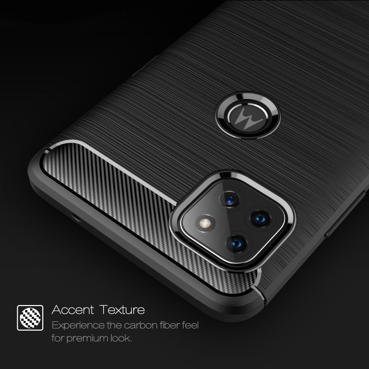 For Motorola Moto G 5G Brushed Texture Carbon Fiber TPU Case