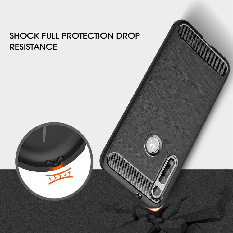 For Motorola Moto G Fast Brushed Texture Carbon Fiber TPU Case