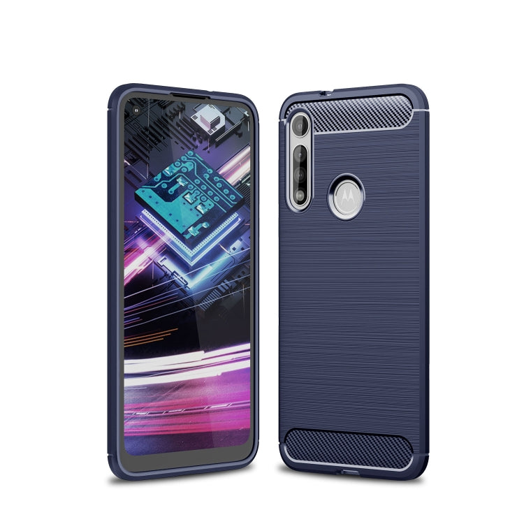 For Motorola Moto G Fast Brushed Texture Carbon Fiber TPU Case