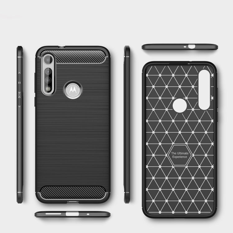 For Motorola Moto G Fast Brushed Texture Carbon Fiber TPU Case