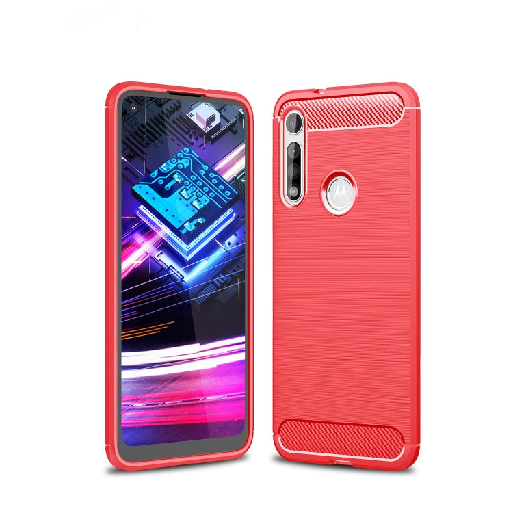 For Motorola Moto G Fast Brushed Texture Carbon Fiber TPU Case