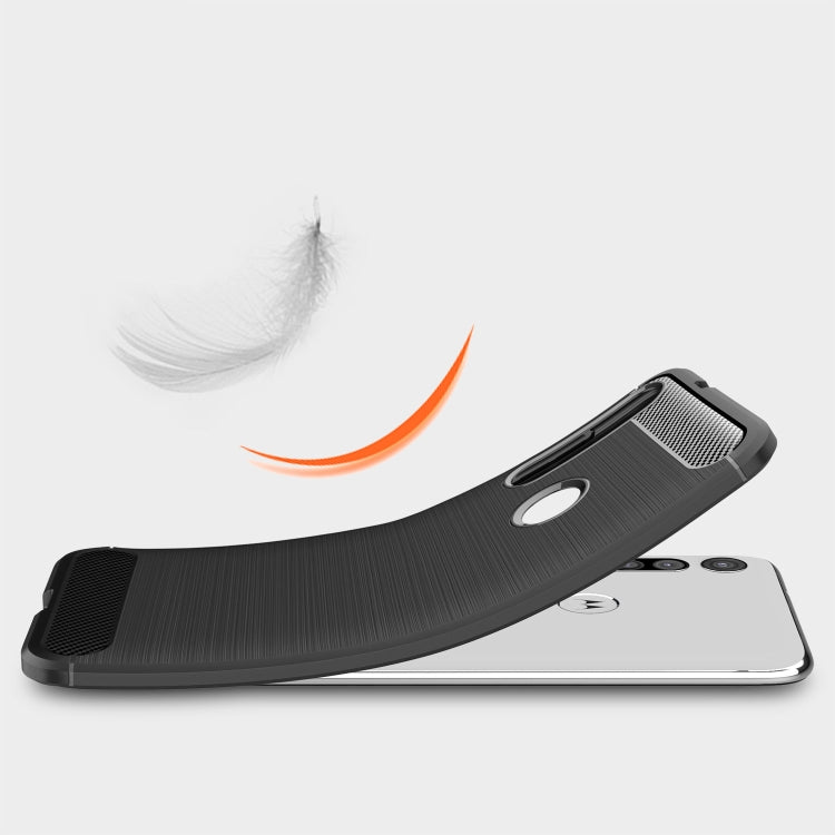 For Motorola Moto G Fast Brushed Texture Carbon Fiber TPU Case