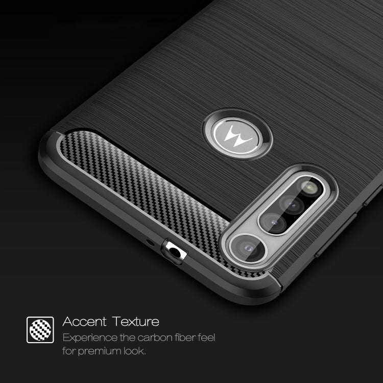 For Motorola Moto G Fast Brushed Texture Carbon Fiber TPU Case