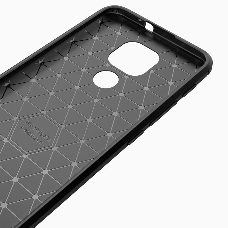 For Motorola Moto G9 Play Brushed Texture Carbon Fiber TPU Case