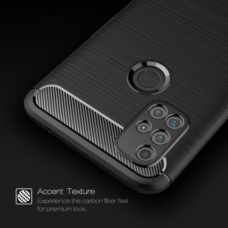 For OnePlus Nord N10 5G Brushed Texture Carbon Fiber TPU Case