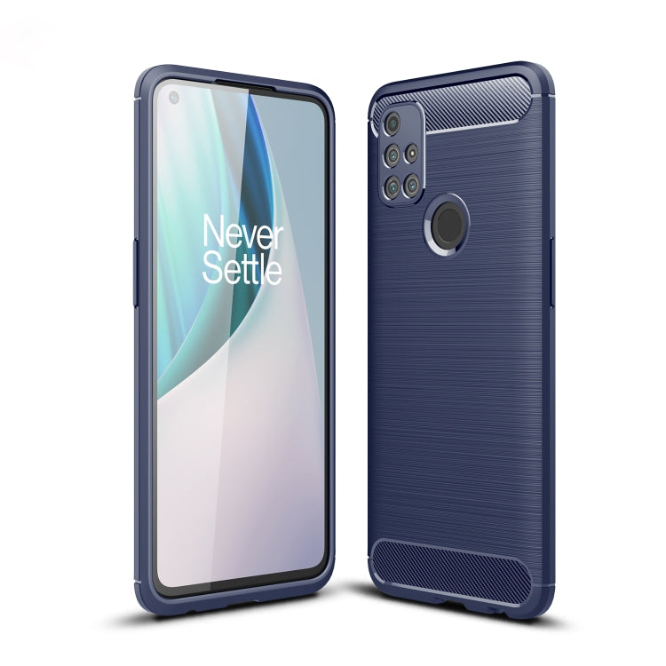 For OnePlus Nord N10 5G Brushed Texture Carbon Fiber TPU Case