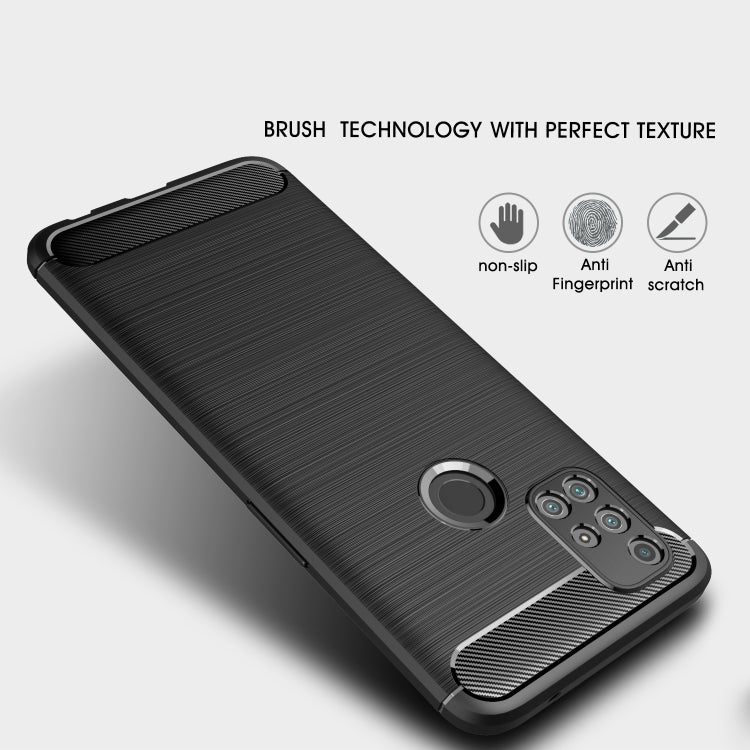 For OnePlus Nord N10 5G Brushed Texture Carbon Fiber TPU Case