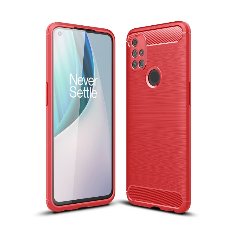 For OnePlus Nord N10 5G Brushed Texture Carbon Fiber TPU Case