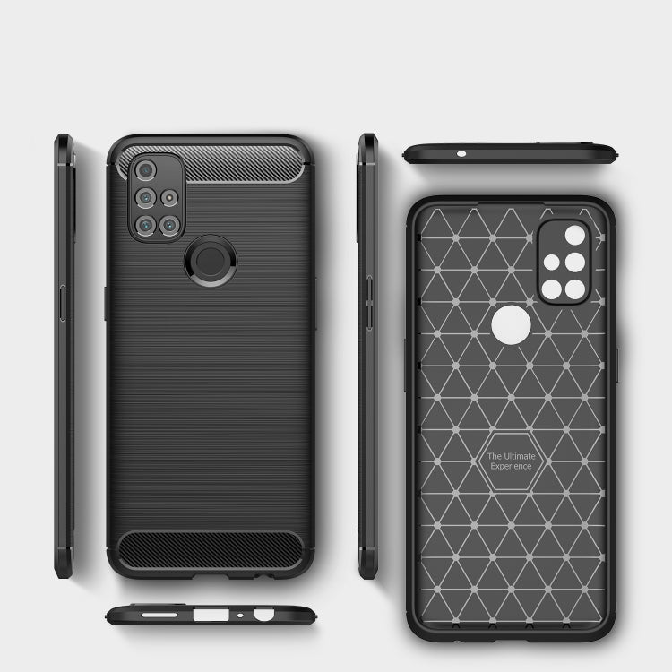 For OnePlus Nord N10 5G Brushed Texture Carbon Fiber TPU Case