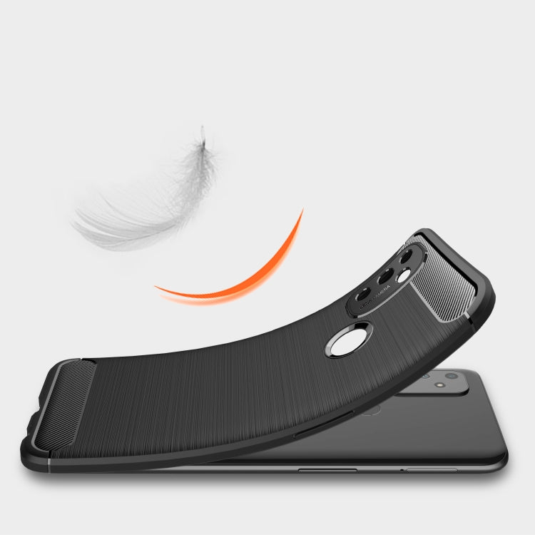 For OnePlus Nord N100 Brushed Texture Carbon Fiber TPU Case