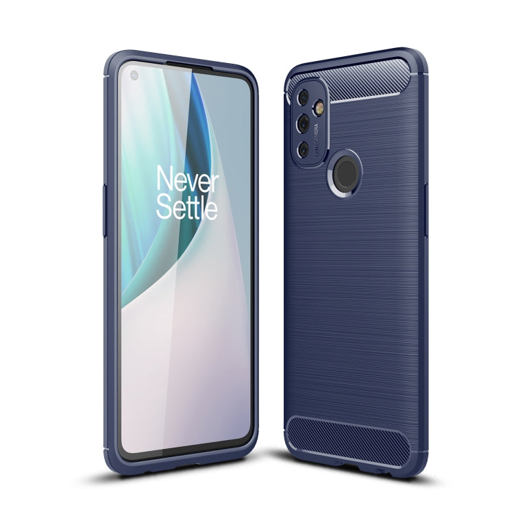For OnePlus Nord N100 Brushed Texture Carbon Fiber TPU Case