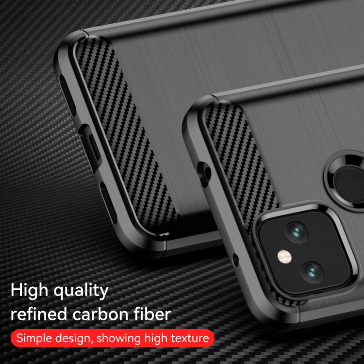 For Google Pixel 5 Brushed Texture Carbon Fiber TPU Case