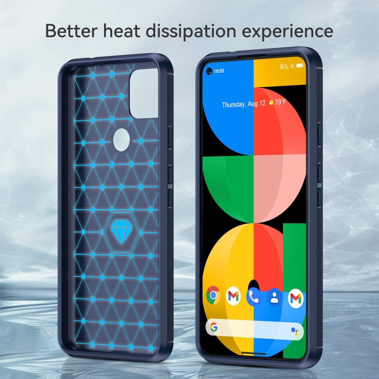 For Google Pixel 5 Brushed Texture Carbon Fiber TPU Case