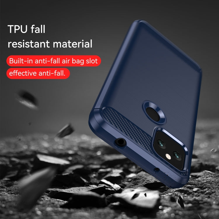 For Google Pixel 5 Brushed Texture Carbon Fiber TPU Case