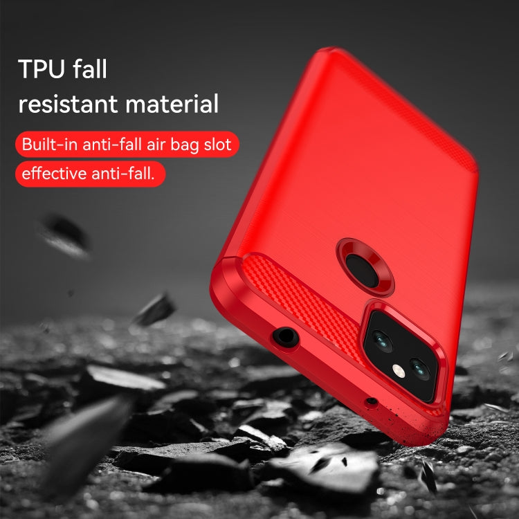For Google Pixel 5 Brushed Texture Carbon Fiber TPU Case