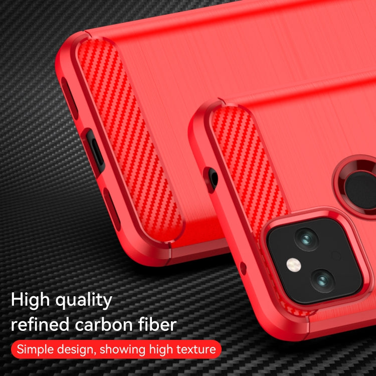 For Google Pixel 5 Brushed Texture Carbon Fiber TPU Case