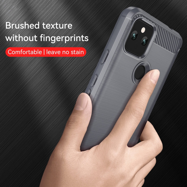 For Google Pixel 5 Brushed Texture Carbon Fiber TPU Case