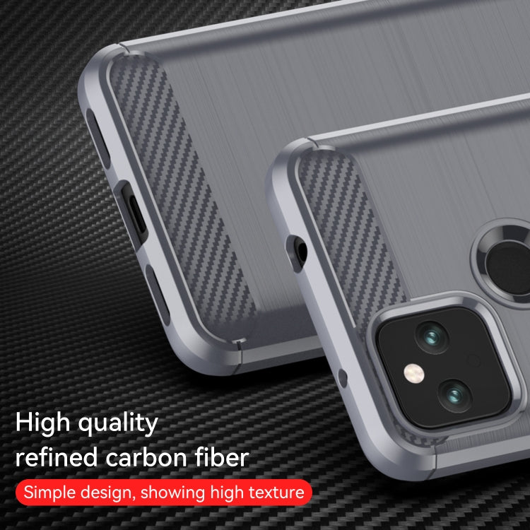 For Google Pixel 5 Brushed Texture Carbon Fiber TPU Case