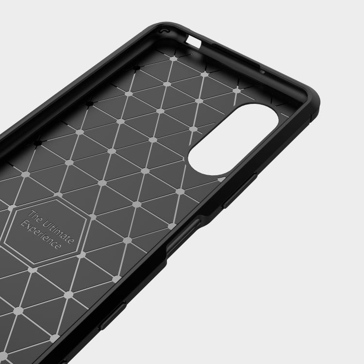 For Sony Xperia 5 II Brushed Texture Carbon Fiber TPU Case
