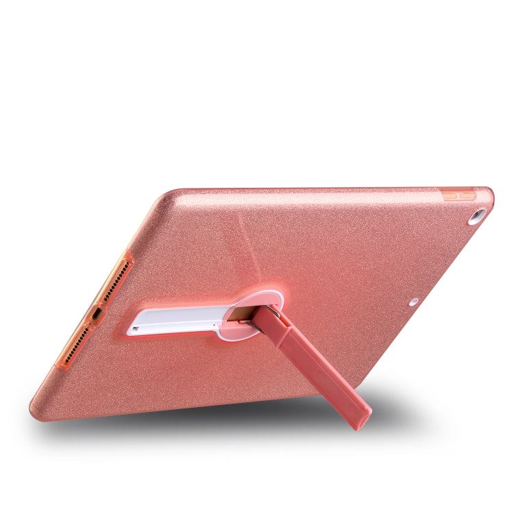 Shockproof Glitter PC + TPU Protective Case with Holder For iPad 9.7 (2018) & (2017)