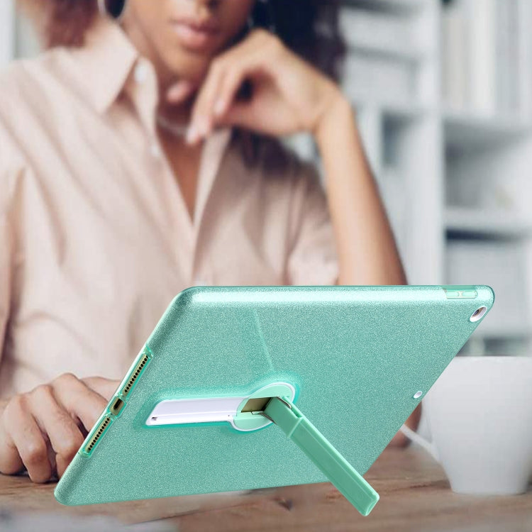 Shockproof Glitter PC + TPU Protective Case with Holder For iPad 9.7 (2018) & (2017)