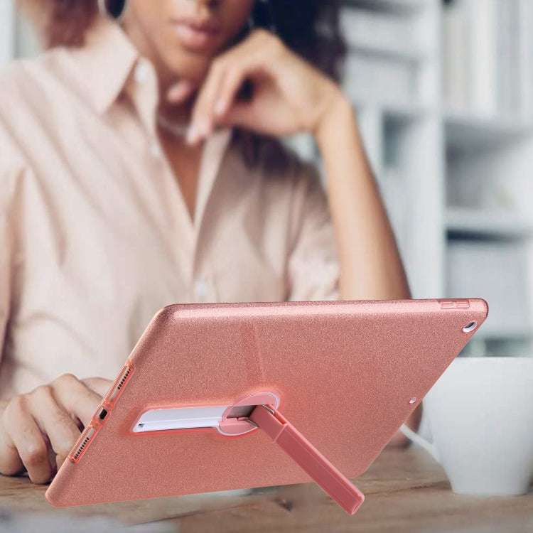 For iPad 10.2 2021 / 2020 / 2019 Shockproof Glitter PC + TPU Protective Case with Holder