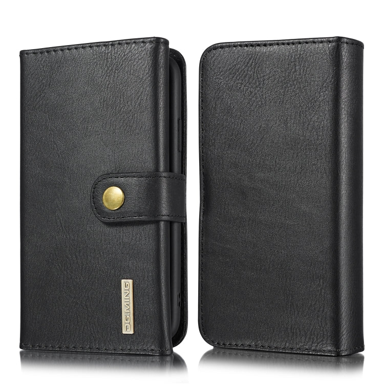 For iPhone 11 DG.MING Triple Fold Crazy Horse Texture Magnetic Horizontal Flip Leather Case with Holder & Card Slots & Wallet
